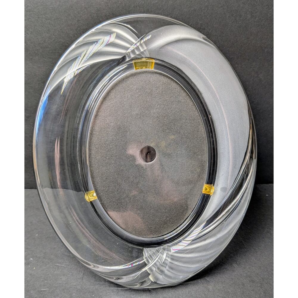 Home Beautiful Crystal Picture Frame 11.5x9.5" W. Germany Holds 5x7 Frosted READ